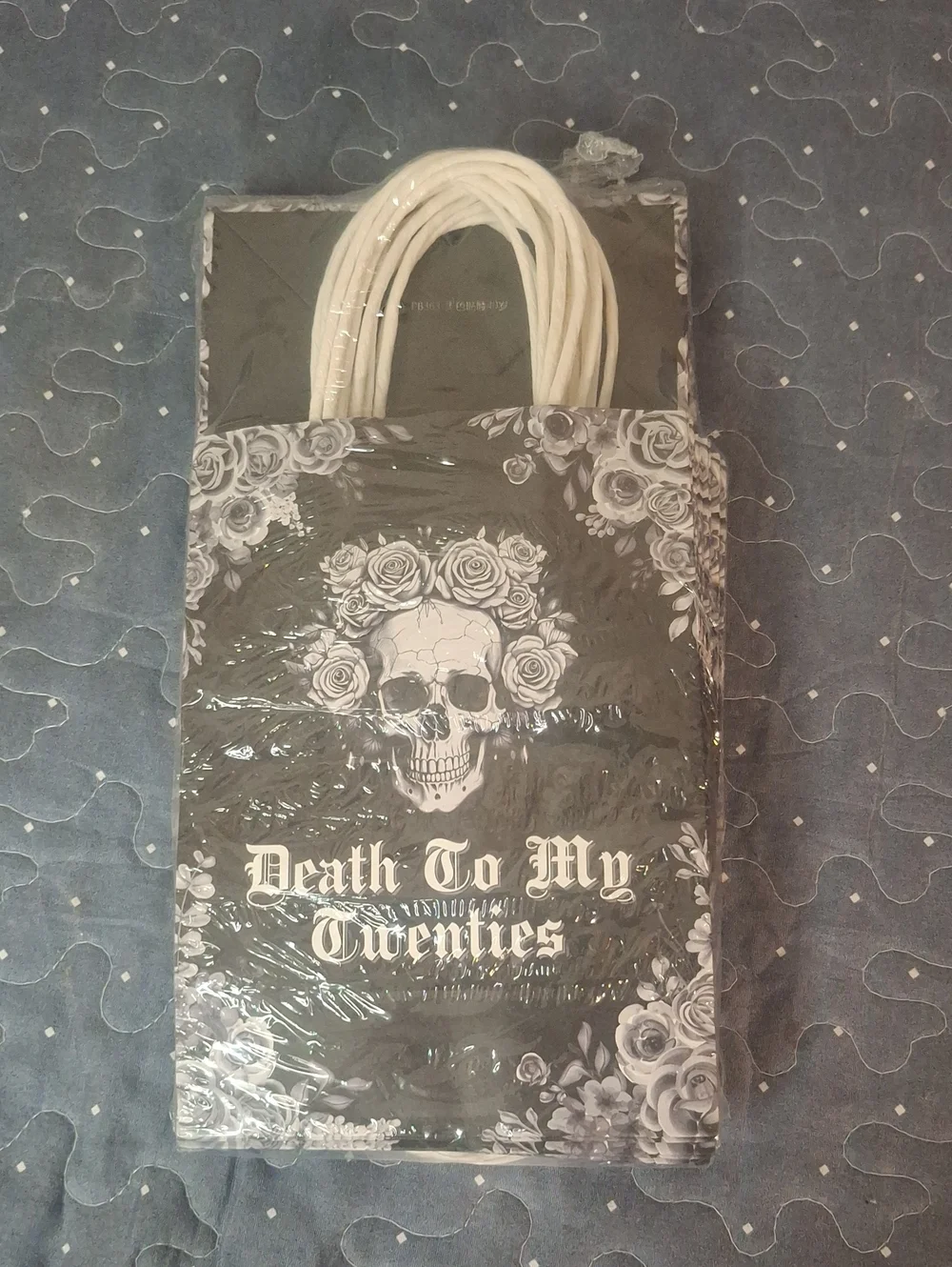 Death To My Twenties Black Gift Bags 16